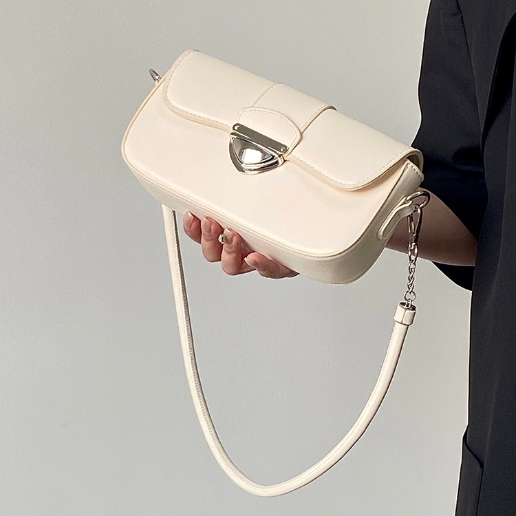 Túi Xách Kẹp Nách Màu Trắng Phong Cách Retro Cho Nữ