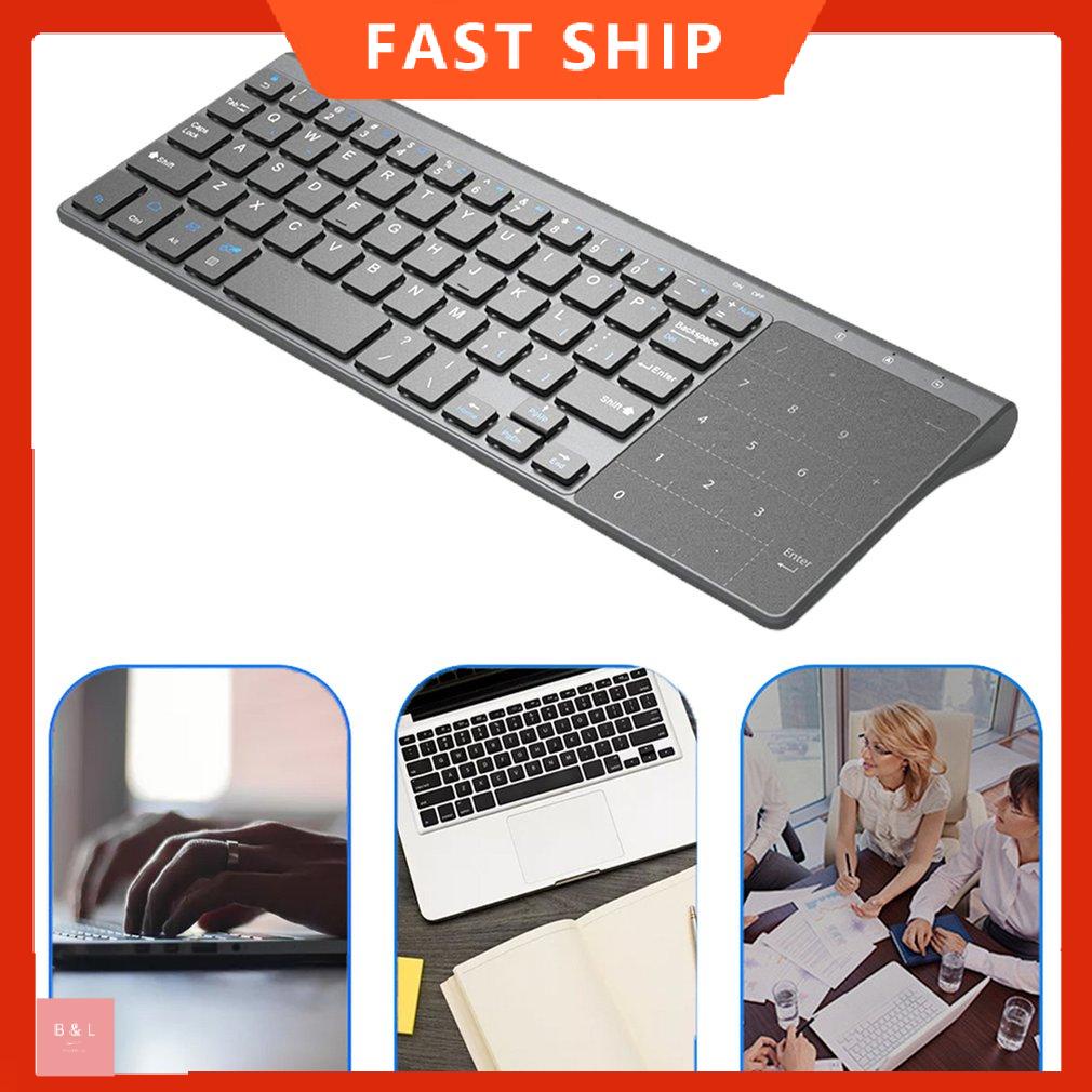 Bàn phím mini không dây USB 2.4GHz mỏng có bàn di chuột số Bàn phím số cho máy tính bảng, máy tính xách tay