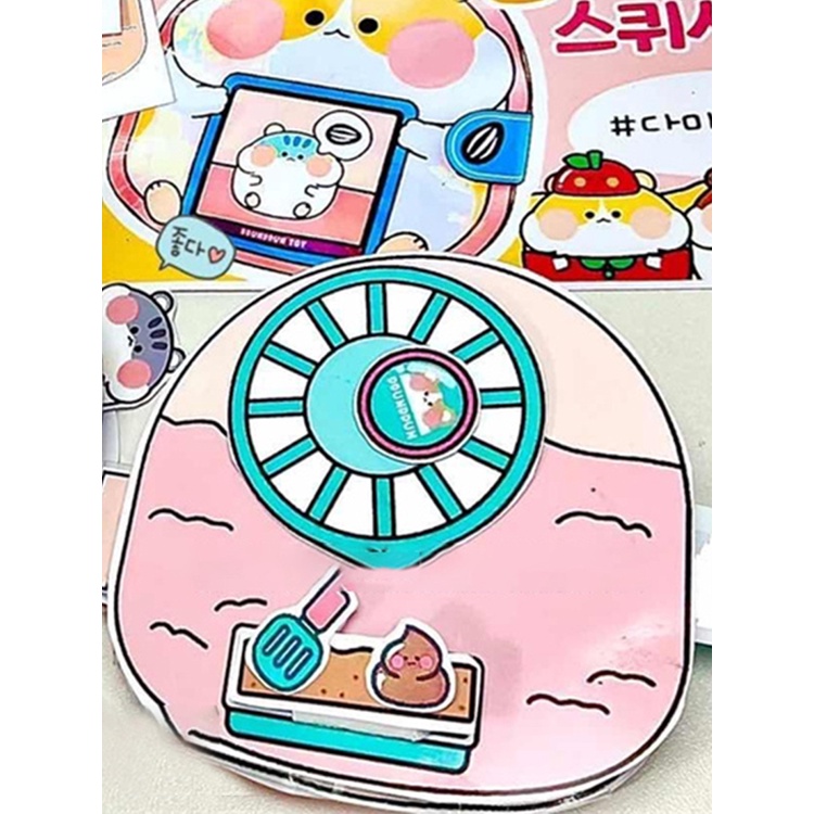Little Hamster Keepers Cuốn sách yên tĩnh Đồ chơi thủ công giáo dục Gói tài liệu sách yên tĩnh Sách Doudou Gói tài liệu tự làm Sách tự chế Giữ Chileren giải trí hàng giờ heby1