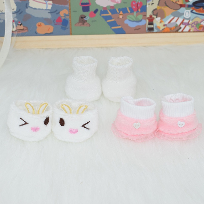Mới Giày Vải cotton Hình Thỏ Đáng Yêu Cho Búp Bê 20cm