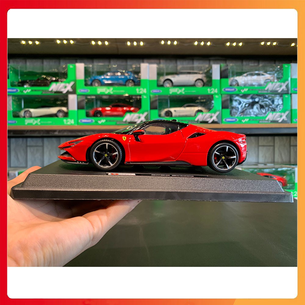 Mô hình xe Ferrari SF90 Stralade tỉ lệ 1:24 Bburago bản full