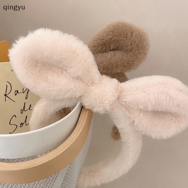 Mới Băng Đô Tai Thỏ Màu Trơn Bằng Lông Nhung Dễ Thương Xinh Xắn