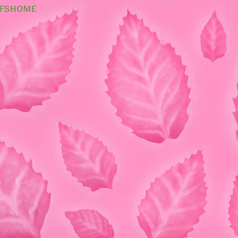 Khuôn silicone Tạo Hình Lá Hoa Hồng Trang Trí Bánh Fshn