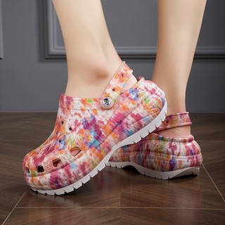 Socrs Xăng đan Đế Dày 7cm Đục Lỗ Thoáng Khí Chống Trượt Chất Lượng Cao Thời Trang Mùa Hè Cho Nữ