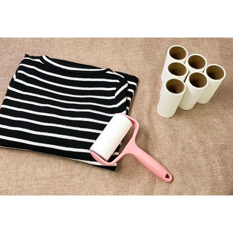 Combo cây lăn bụi vải quần áo , Lõi lăn bụi thay thế . cây lăn bụi bẩn giúp làm sạch