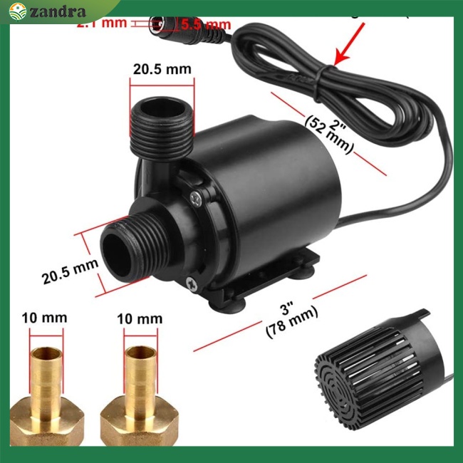 Máy Bơm Nước Động Cơ Không Chổi Than 800l / h dc 12v Cho Bể Cá