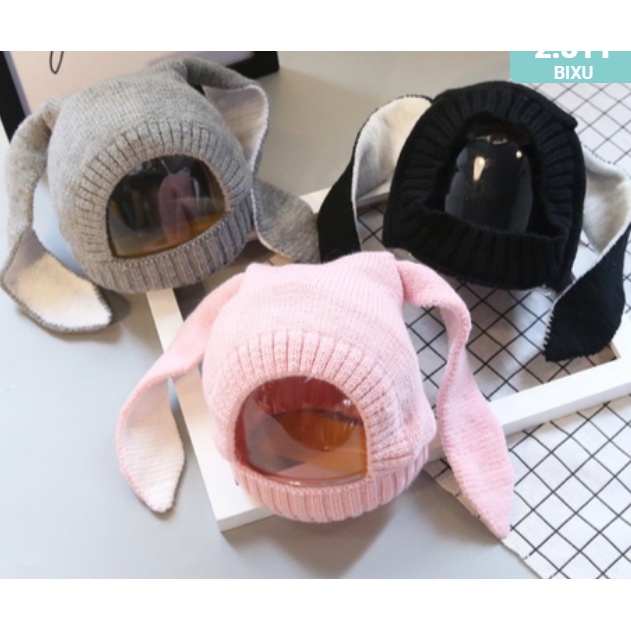 Mũ len giữ ấm, tai thỏ dài ngộ nghĩnh đáng yêu cho bé 6 - 36 tháng
