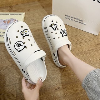AYUER Mùa Hè Mới Gấu Nhỏ Dễ Thương EVA Đế Dày Chống Trơn Trượt Dép Nam Nữ Unisex