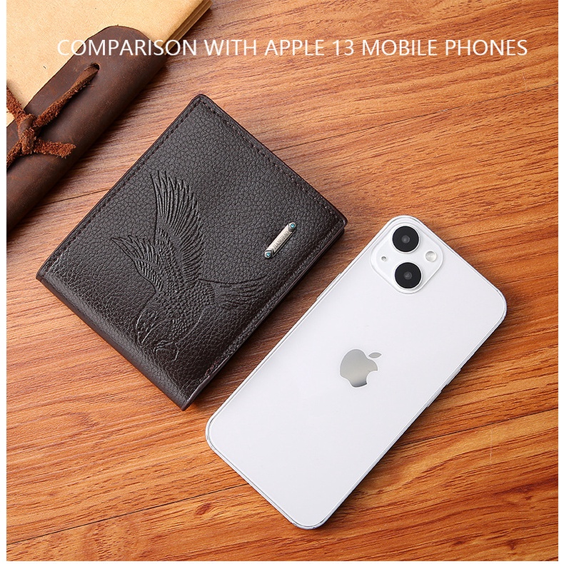 Ví Da Ngắn Gập Đôi Nhiều Màu Thời Trang Cho Nam