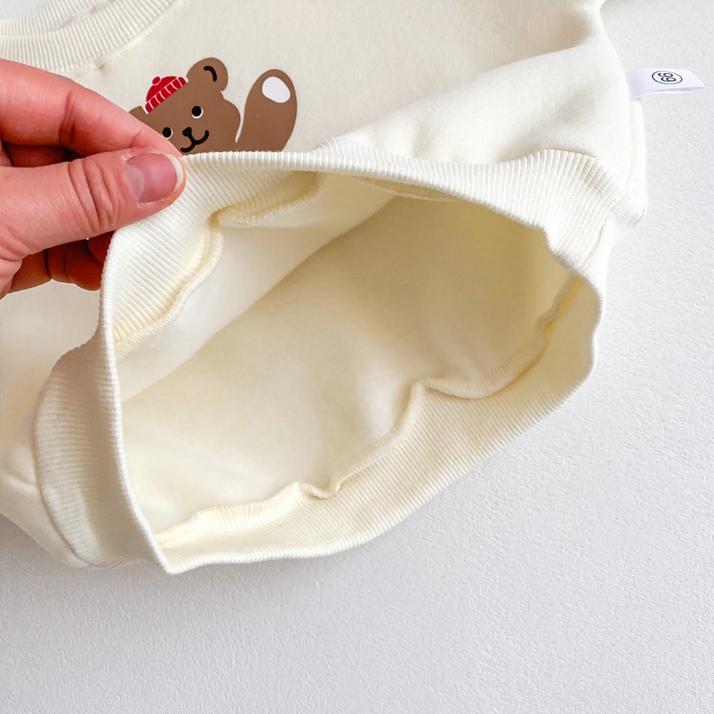 Áo Sweater Tay Dài in Hình Gấu Dễ Thương Cho Bé Từ Quần Áo Trẻ Em 0-2 Tuổi