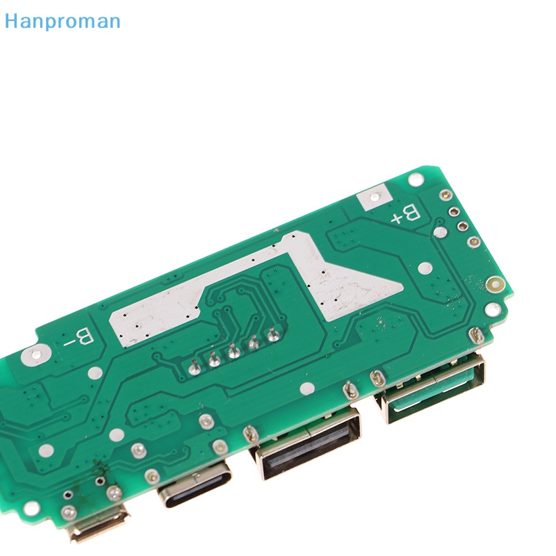 Hanproman Mô Đun Sạc usb Kép 5v 2.4a micro / type-c usb 18650 Có Đèn led diy Cho Điện Thoại