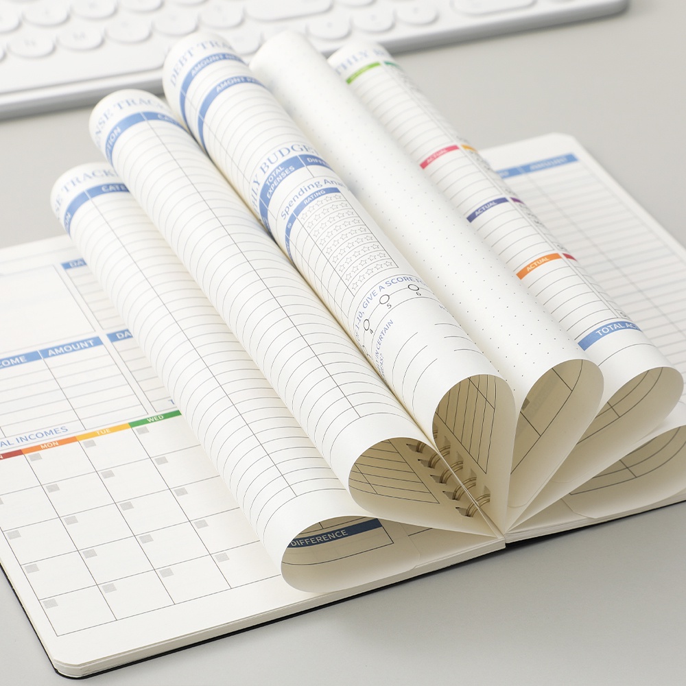 Imoda1 Cuốn Sổ Ghi Kế Hoạch Hàng Tháng Ba Màu Đen Hồng Phong Cách ins Tối Giản Dành Cho Văn Phòng