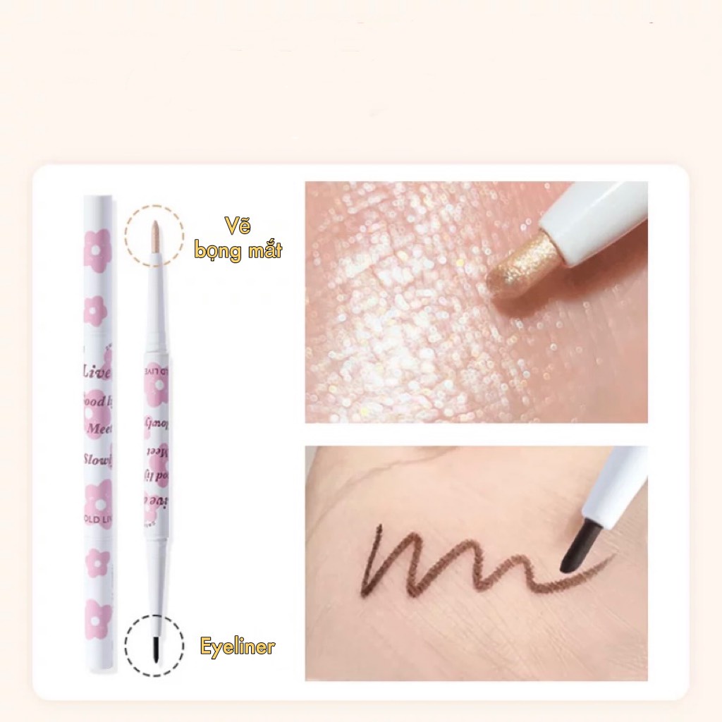 Bút kẻ mắt eyeliner 2  đầu GOGO TALES tiện dụng lâu trôi nội địa trung HL588 .