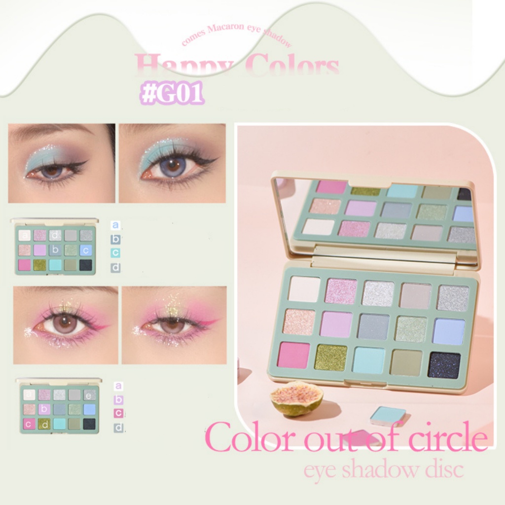 Bảng phấn mắt Gogo tales 15 màu nhũ mắt nội địa trung nhiều màu chính hãng GT522 .