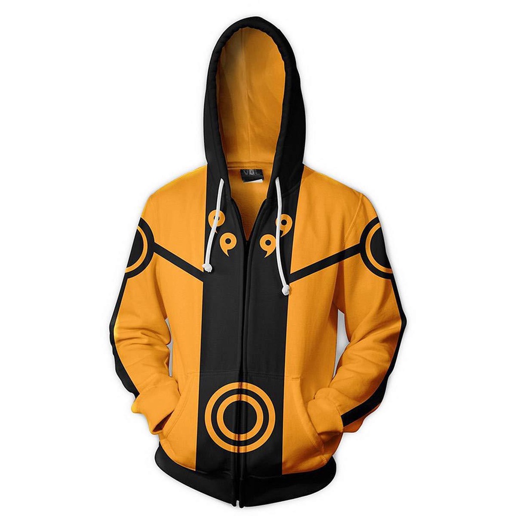 Áo Khoác hoodie Có Khóa Kéo Hóa Trang Nhân Vật anime naruto 2023