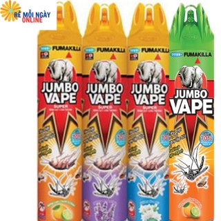 Bình xịt côn trùng,Xịt muỗi kiến gián JUMBO VAPE 600ml Hương Cam Chanh lavender- Hai vòi- Xịt cực mạnh