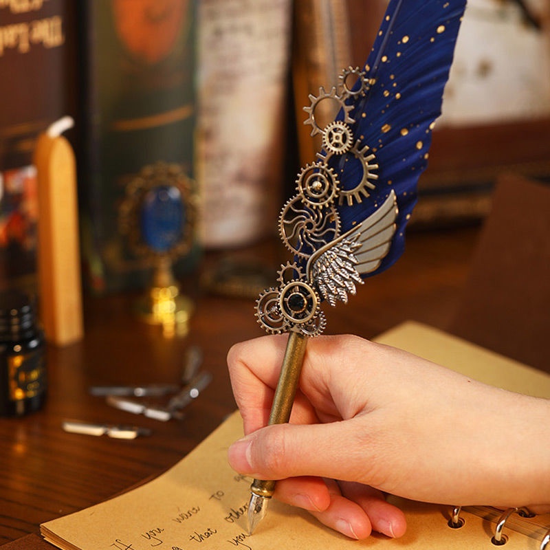 Harry potter Eli Bút Lông Vũ harry potter Phong Cách retro Châu Âu Làm Quà Tặng Cho Bạn Trai Bạn Gái