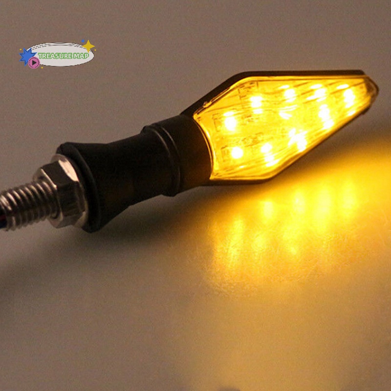 Đèn Xi Nhan 12 Bóng Led Màu Xanh Lam + Hổ Phách Thông Dụng Cho Xe Máy