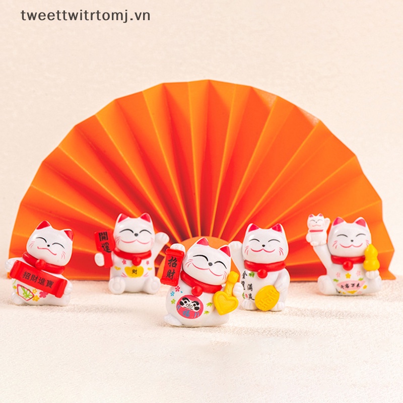 Mô Hình Mèo May Mắn mini Trang Trí Nhà Cửa vn