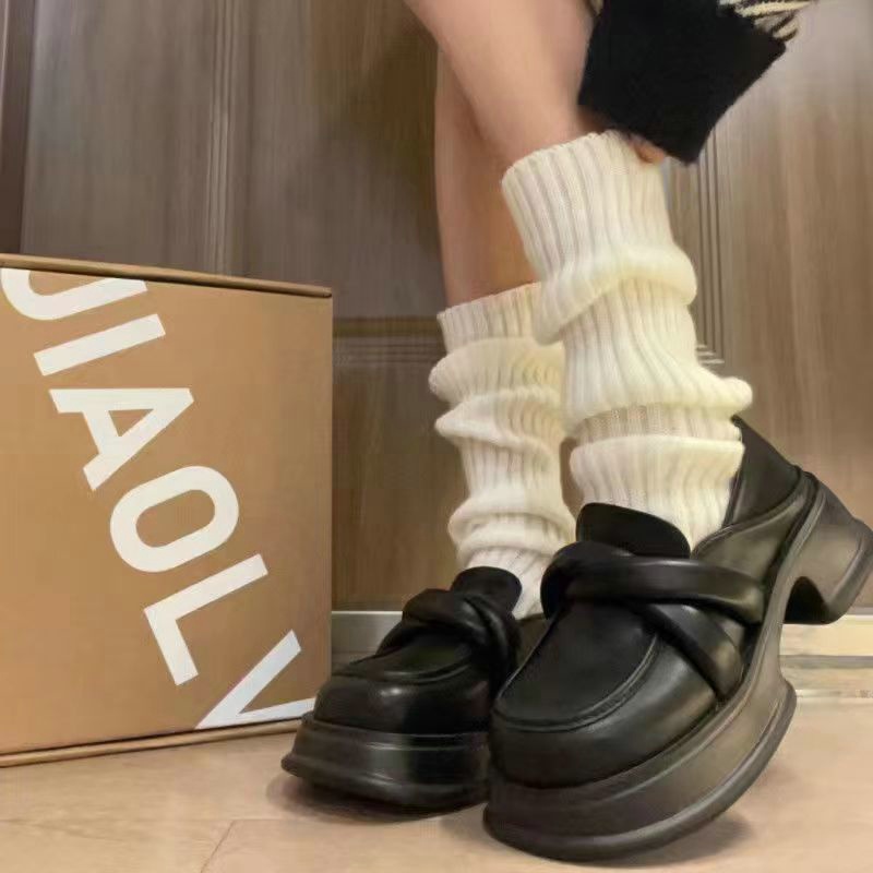 KANCOOL  Tất Dệt Kim Giữ Ấm Chân Phong Cách lolita Nhật Hàn Cho Nữ Ốp