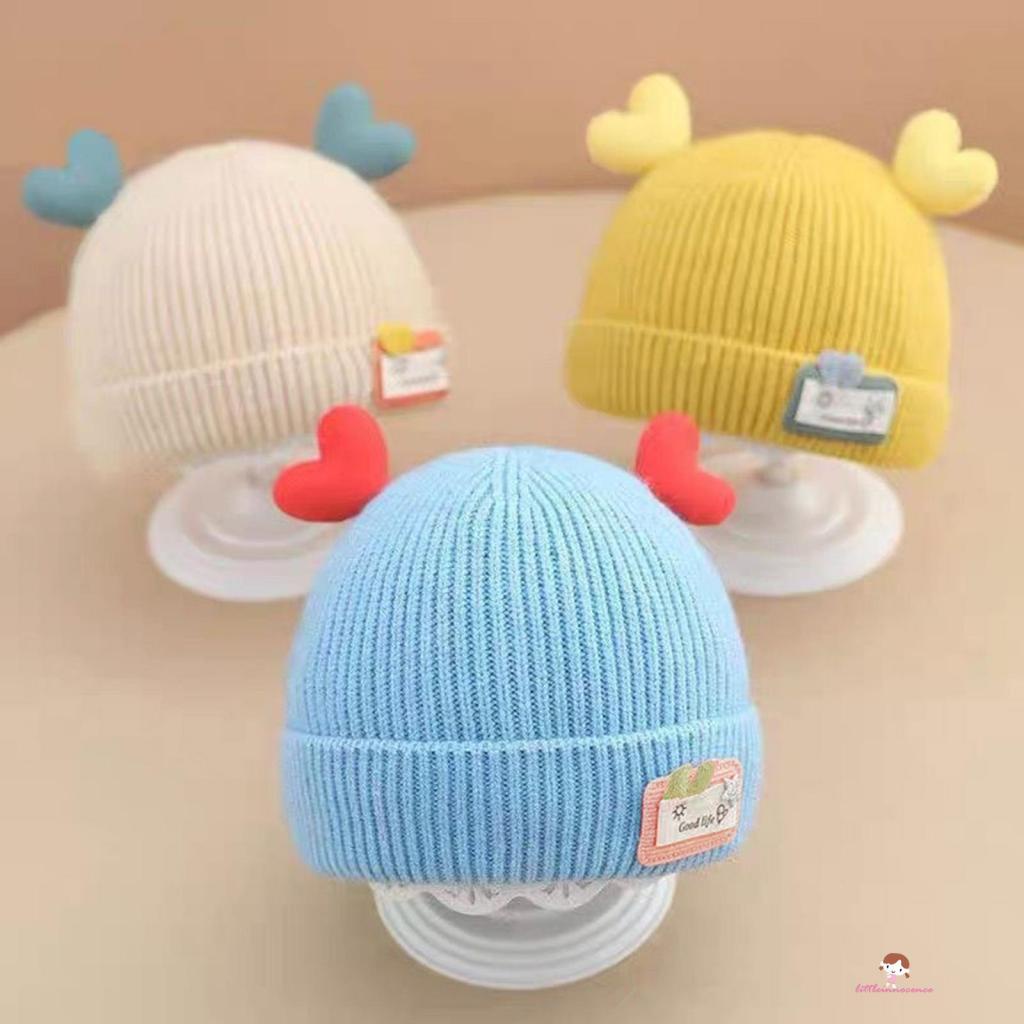 Xzq- Mũ beanie Dệt Kim Giữ Ấm Mùa Đông Hình Sừng Hươu Cho Bé Dùng Trong Lễ Hội Ngoài Trời