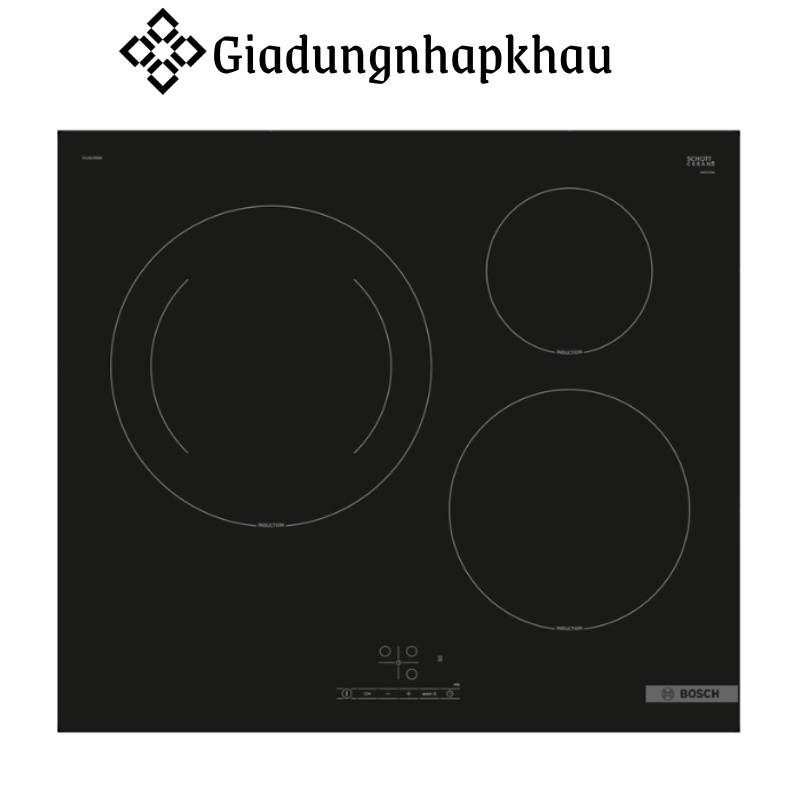 Bếp Từ BOSCH PUJ61RBB5E Seri 4, Bếp Từ Bosch 3 Vùng Nấu, MADE IN SPAIN, BH 36 Tháng, giadungnhapkhau