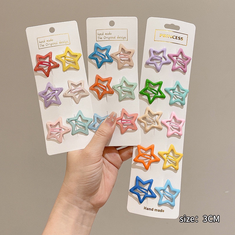 Hàn Quốc Hợp Kim Đầy Màu Sắc Sao Cô Gái Tóc Clip