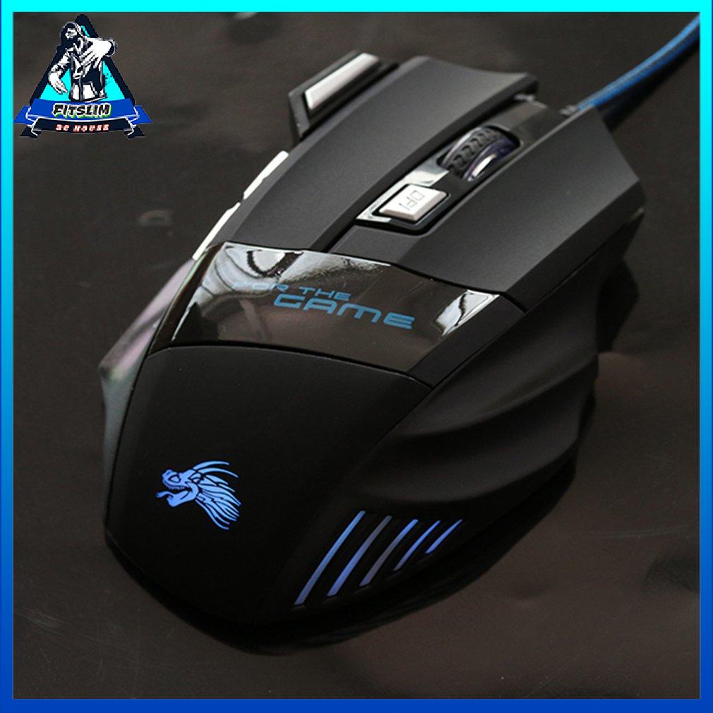 Wire Gaming Mouse 7ons 2500Dpi Led Ergonomic Optical Usb Laptops Mouses