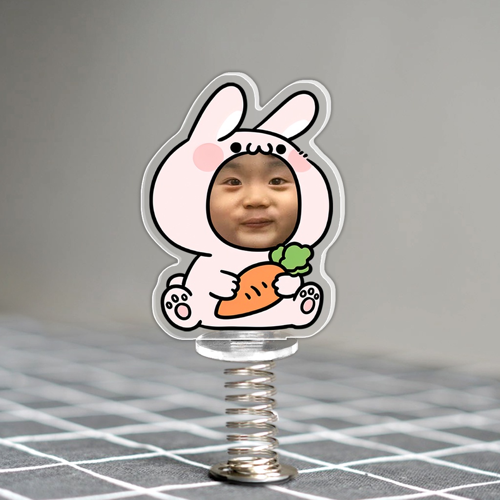 Standee lò xo lắc lư đáng yêu trong suốt đế dính trang trí in theo yêu cầu chibi