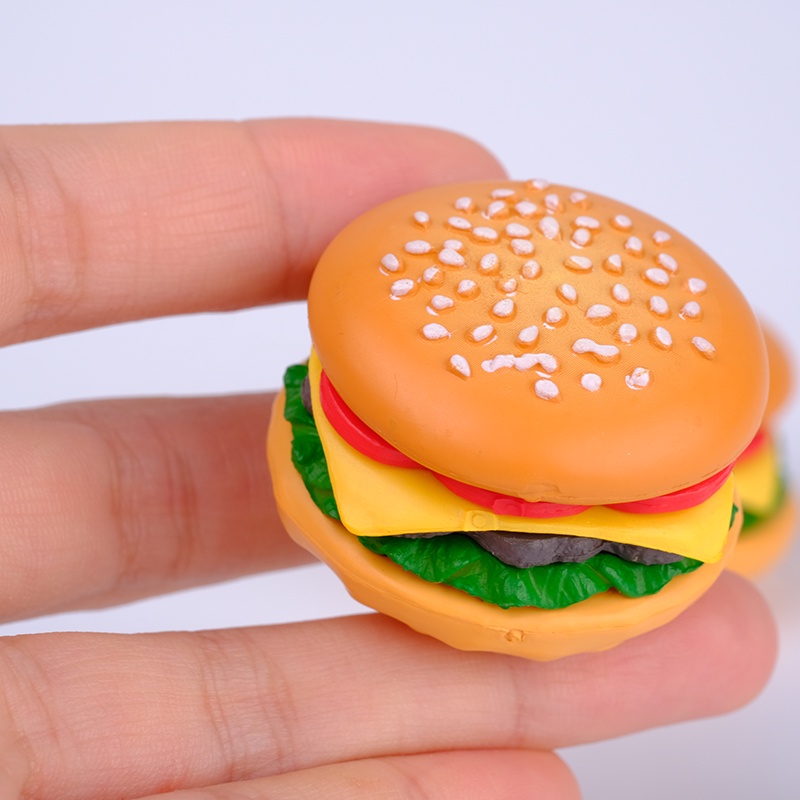 Hàng Ngoại Thương Số Lượng Nước Ngoài Đồ Chơi Mô Hình Bánh Mì Kẹo burger Mô Phỏng mini Bằng pvc Trang Trí