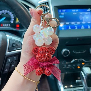 Móc Khóa Hình Gấu Đính Đá Dễ Thương