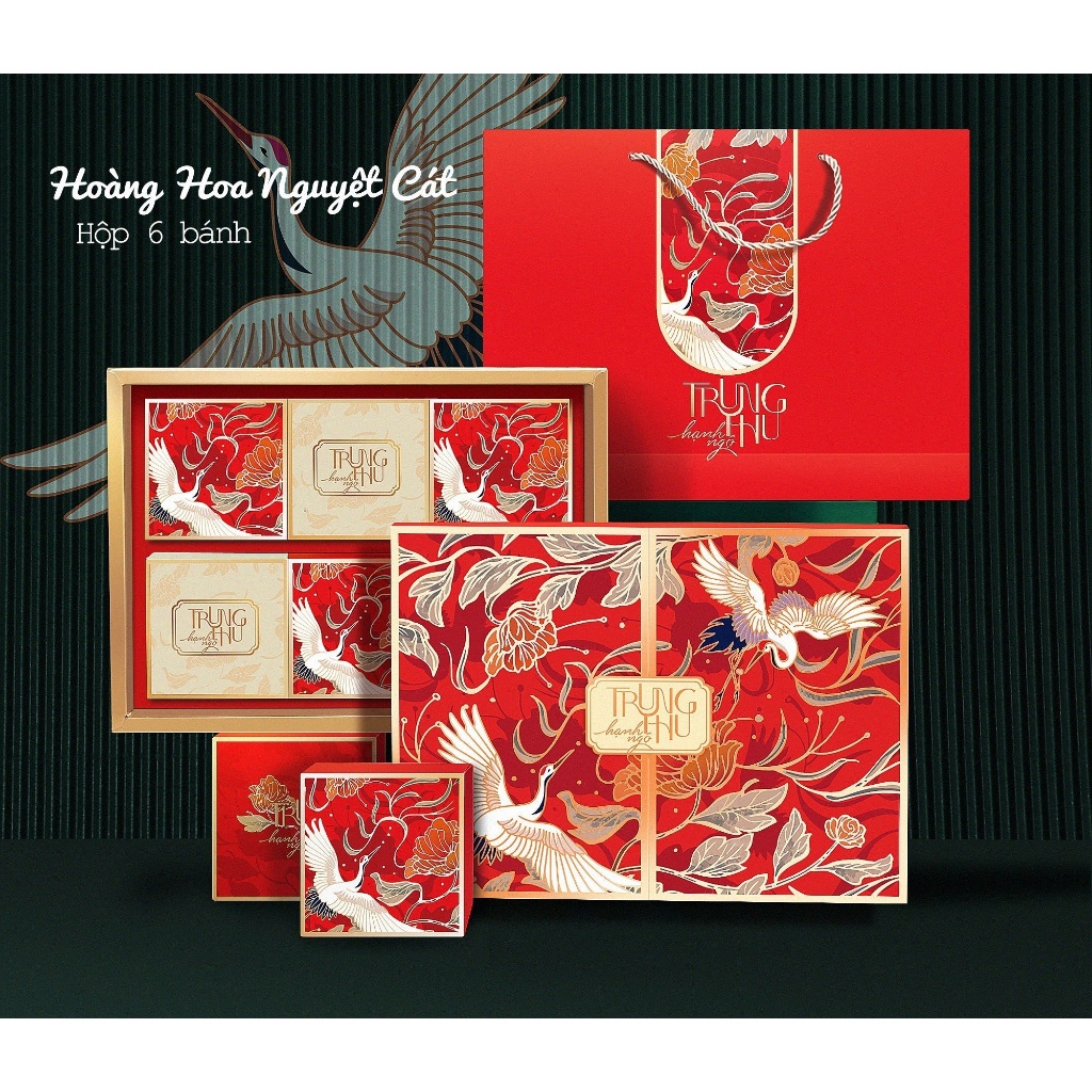 Hộp đựng bánh trung thu 4 bánh 150g - 200g