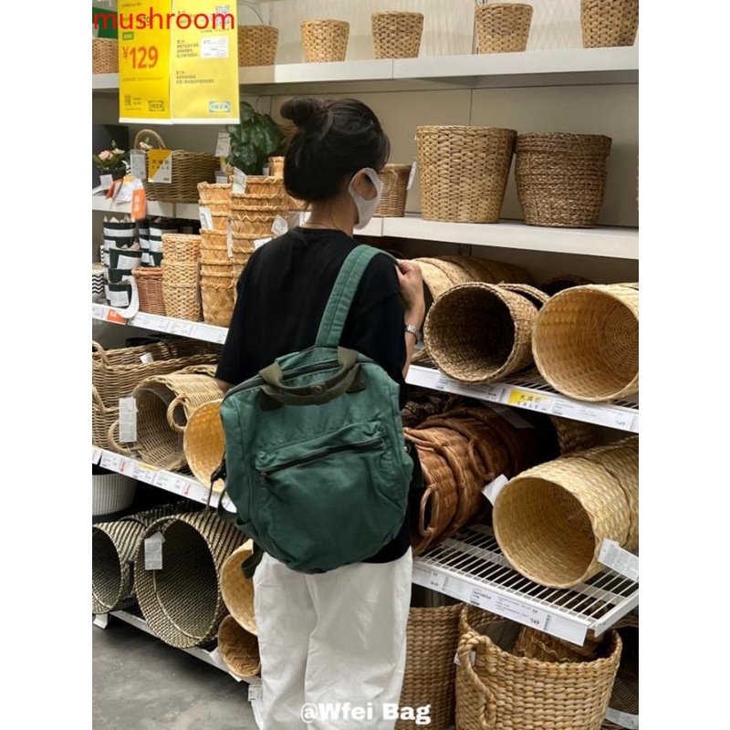 Wfei Ba Lô Vải canvas Phong Cách harajuku Nhật Bản Cổ Điển Giải Trí Cho Nam