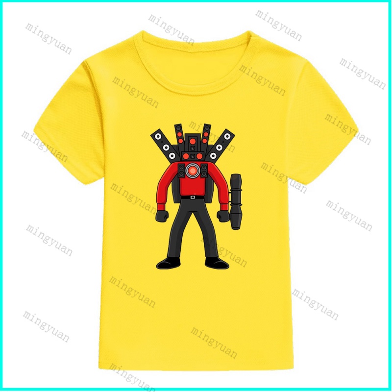 Mingyuan TITAN TV MAN step by step Skibidi Toilet Áo Thun Dáng Rộng Tay Ngắn Giản Dị Dành Cho Thanh Thiếu Niên