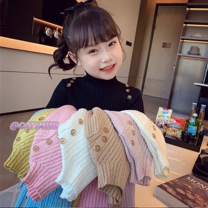 Catimini Áo sweater Cổ Lọ Phong Cách Hàn Quốc Thân Thiện Với Da