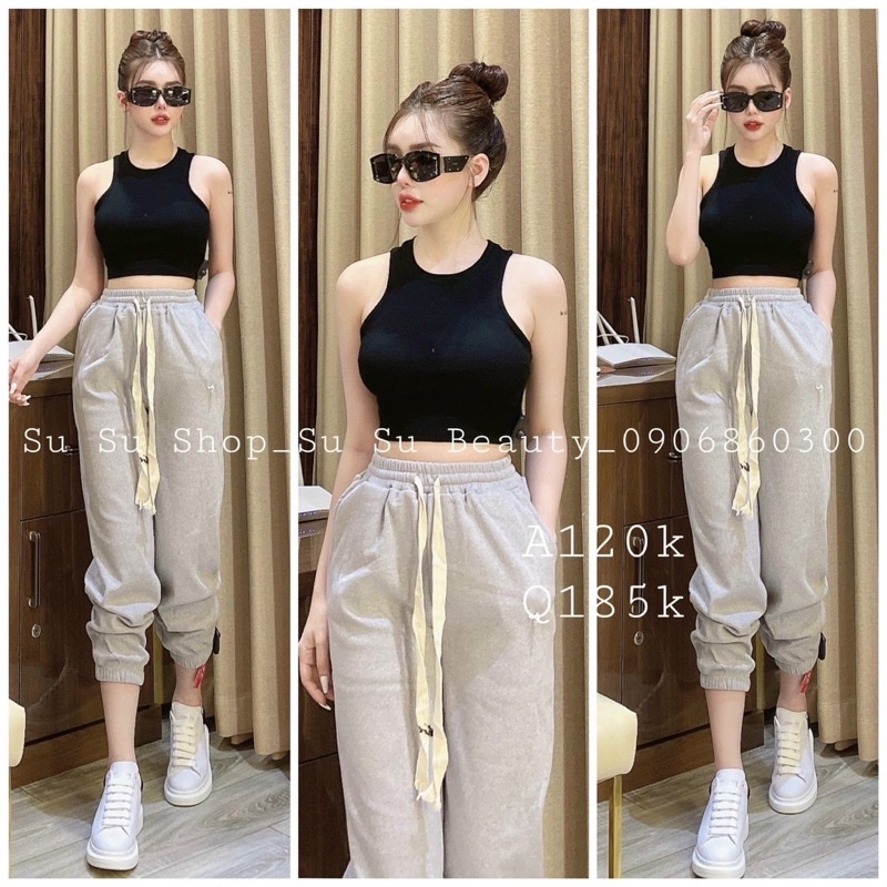 Áo Croptop Kiểu Dáng Áo Ba Lỗ Chất Thun Borip Dày Dặn Thoáng Mát Thích Hợp Mặc Hè alohashop91