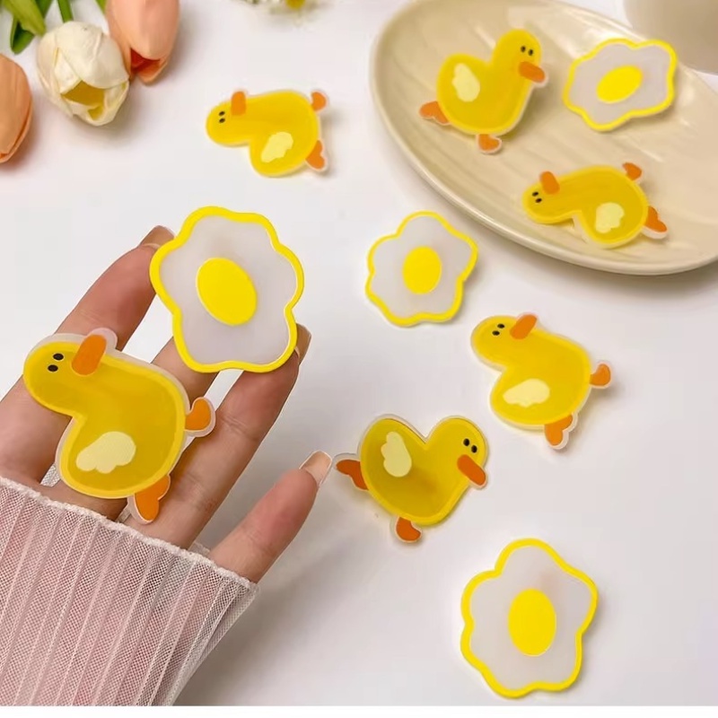 Kẹp Tóc Hình Chú Vịt Vàng Hoạt Hình Dễ Thương Phong Cách Hàn Quốc Cho Nữ