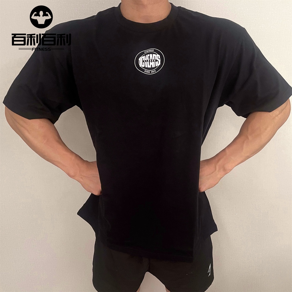 Gym Shark gs10 Áo Thun cotton Tay Ngắn Dáng Rộng Thoải Mái Phong Cách Thể Thao Cho Nam Và Nữ