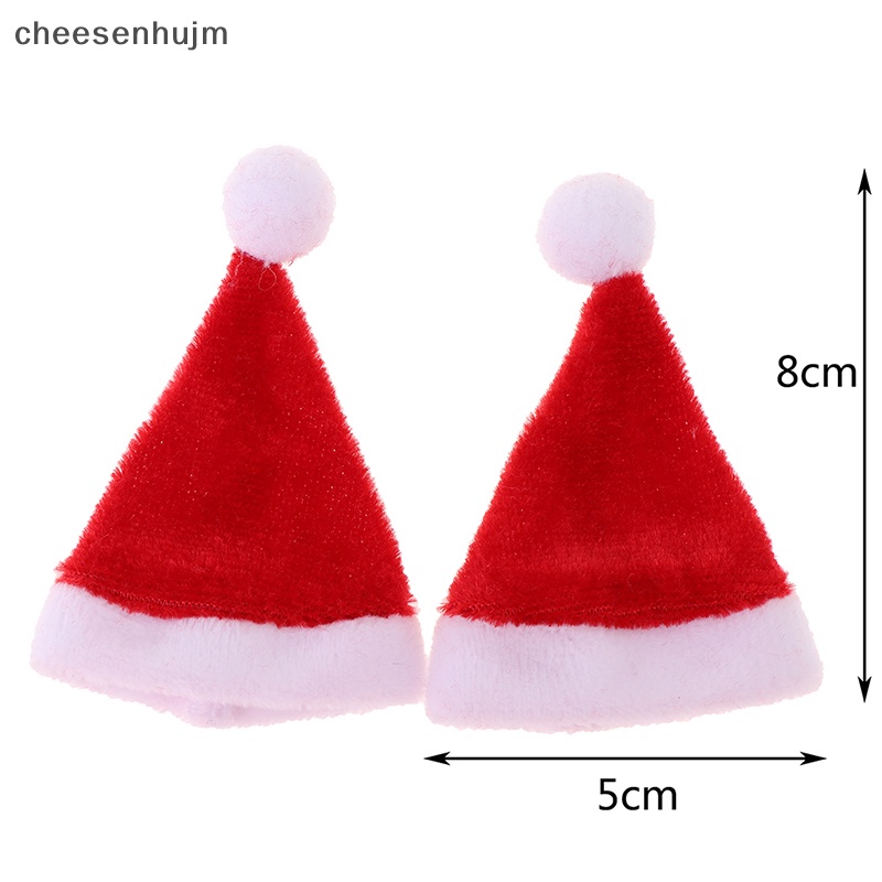 Set 2 Mũ Ông Già Noel Mini Trang Trí Nhà Búp Bê vn