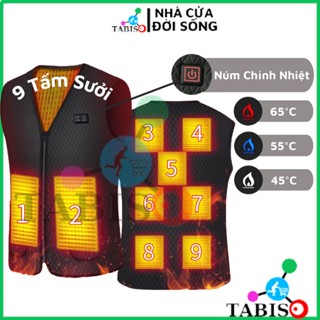 Áo sưởi ấm sử dụng điện từ pin dự phòng, Áo khoác điện có điều chỉnh nhiệt độ từ 30- 50 độ