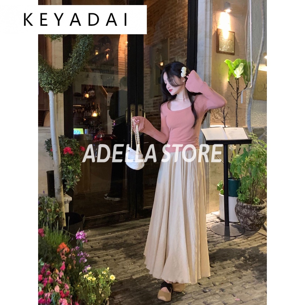 Adella Store Chân Váy Xếp li dáng dài qua bắp chân Ly Dáng Dài Phủ 2 Lớp Siêu Đẹp Màu A23M0DK 0518 | BigBuy360 - bigbuy360.vn