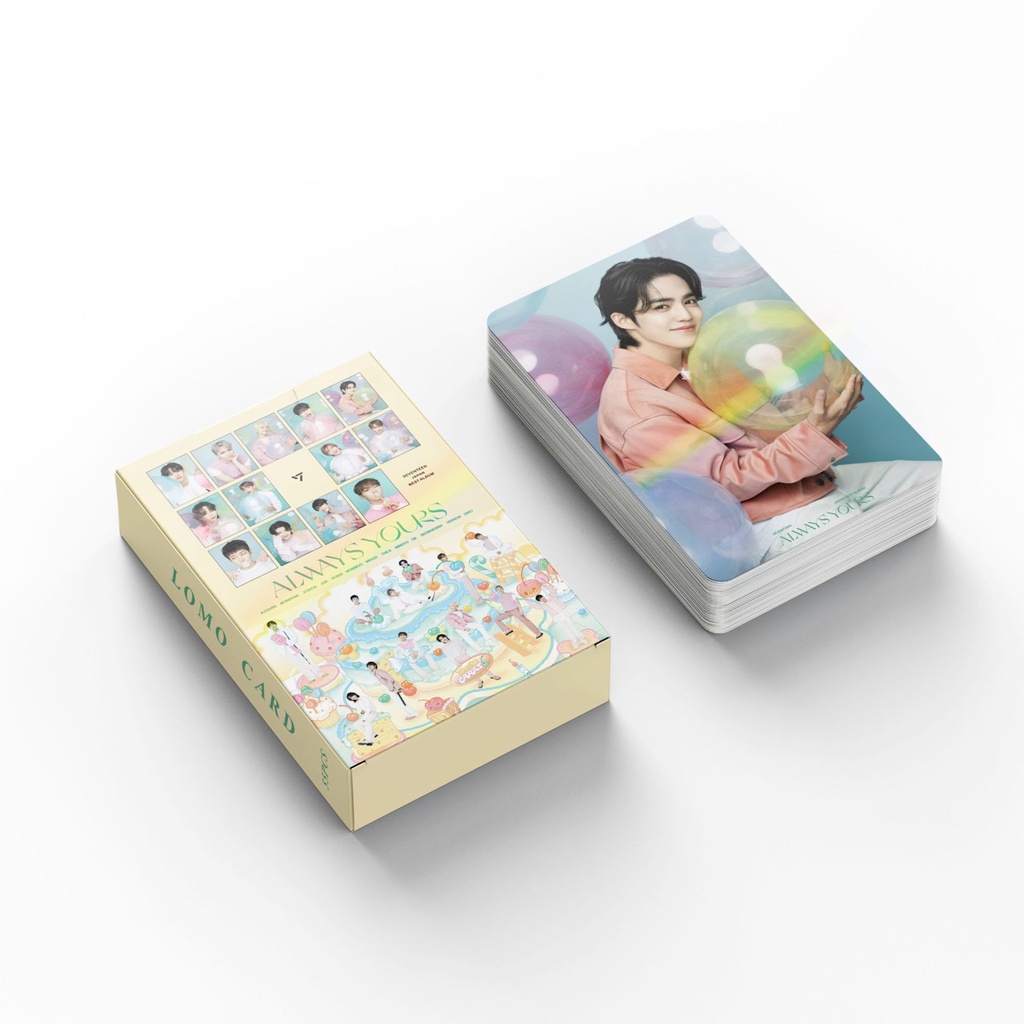 Set 50-55 Tấm Thẻ Ảnh laser lomo Nhóm Nhạc seventeen Hinh Ba Chiều s.coups jeonghan joshua jun hoshi wonwoo woozi dk mingyu the8 seungkwan