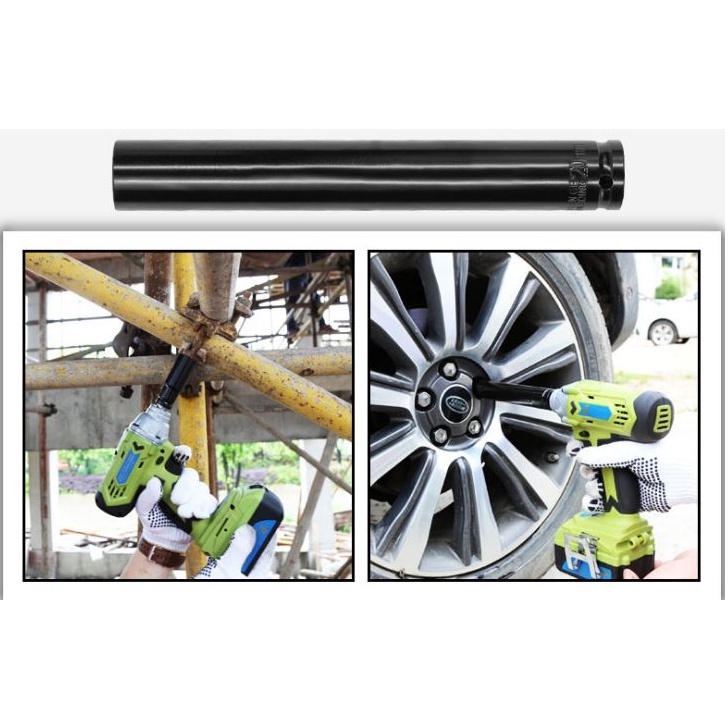 Bộ 10 đầu khẩu, đầu túyt Cao Cấp dùng cho máy siết bulong 1/2 -8-24mm
