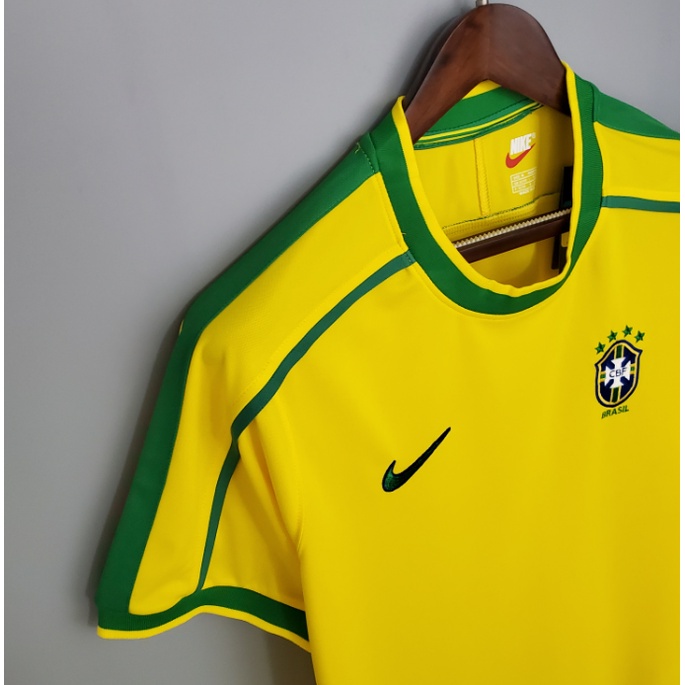 Áo Đấu Cổ Điển brazil home 1998 Đã Sẵn Sàng Cổ Điển * Người Bán Tại Địa Phương *