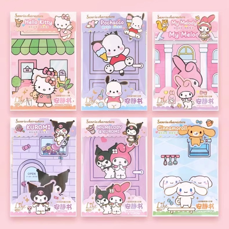 Sanrio Set 6 Cuốn Sách Đồ Chơi Làm Thủ Công Cho Bé