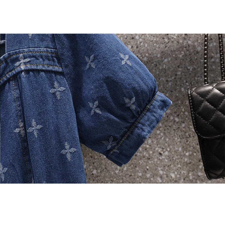 🌸Hàng Order🌸Váy Đầm Bigsize Jean Hoạ Tiết Tay Bồng Kiểu Cách Dáng Xoè Trẻ Trung Nữ Tính🌸 Hàng Quảng Châu