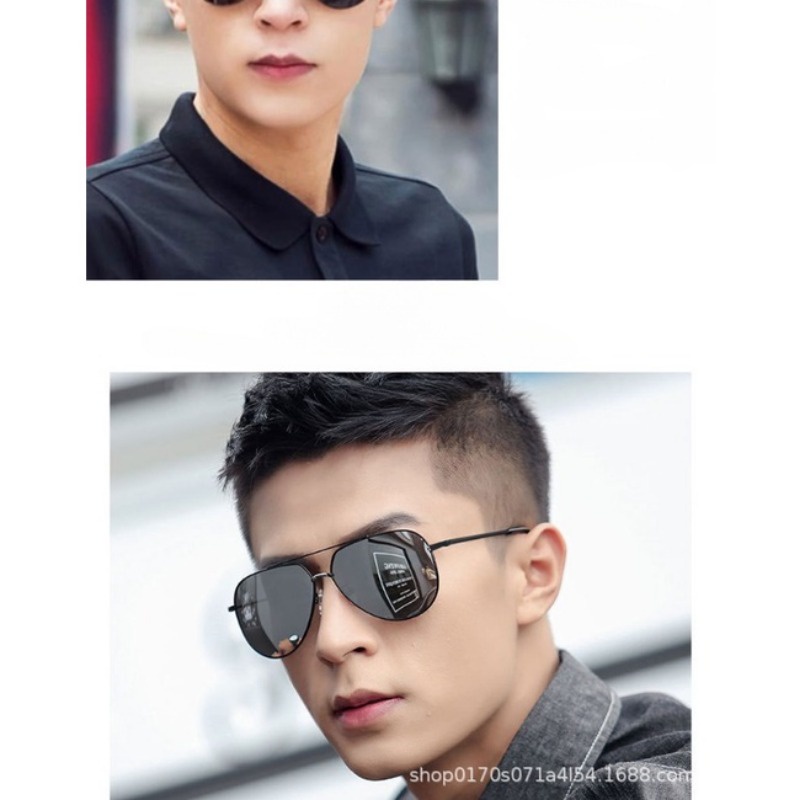 Màu Sắc Kính Mát Phân Cực Gọng Kim Loại Lớn Thay Đổi Màu Sắc Ngày Và Đêm Cho Nam