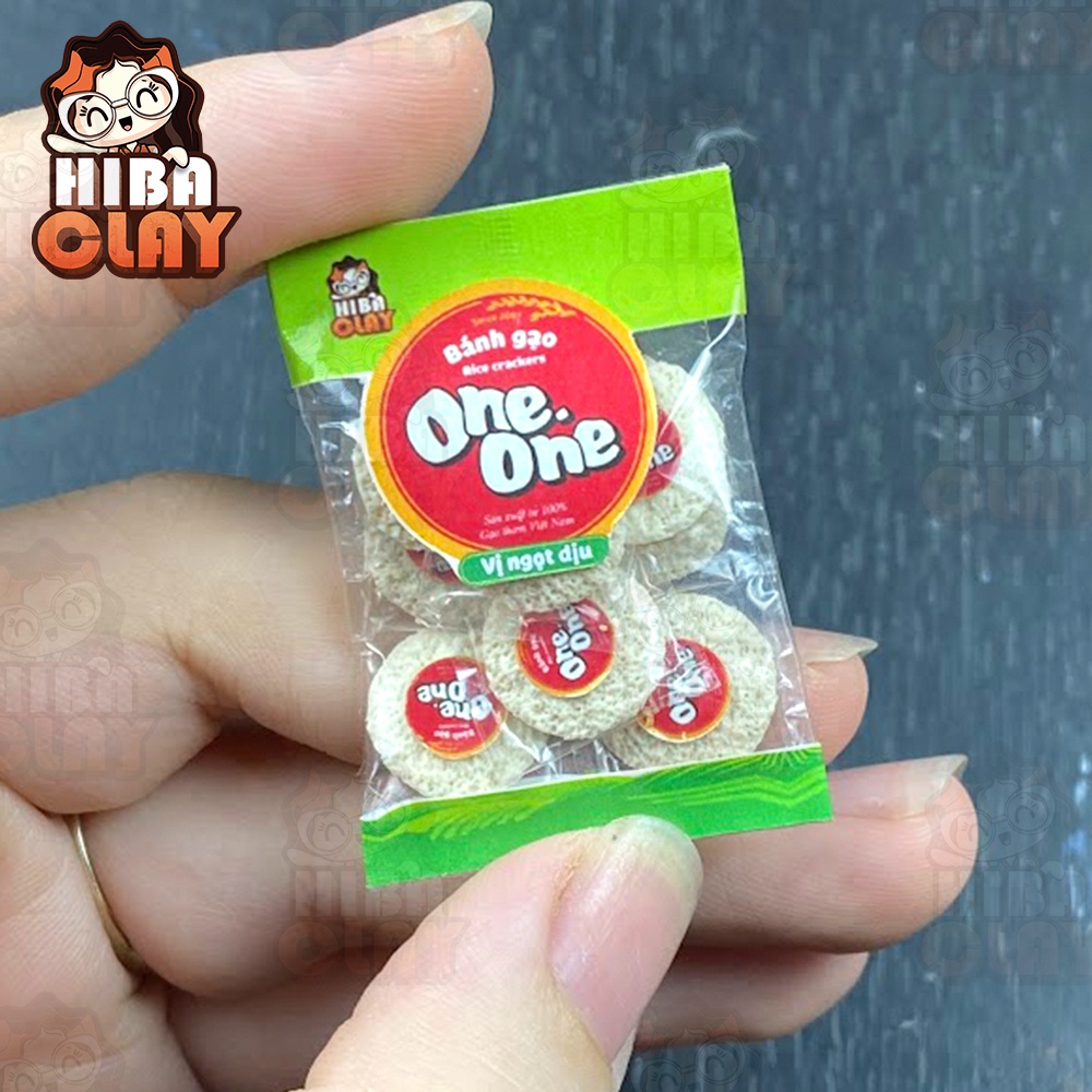 Mô hình gói bánh gạo tròn  Mini Food , đồ ăn tí hon, đồ ăn mini mô hình cho búp bê DIY