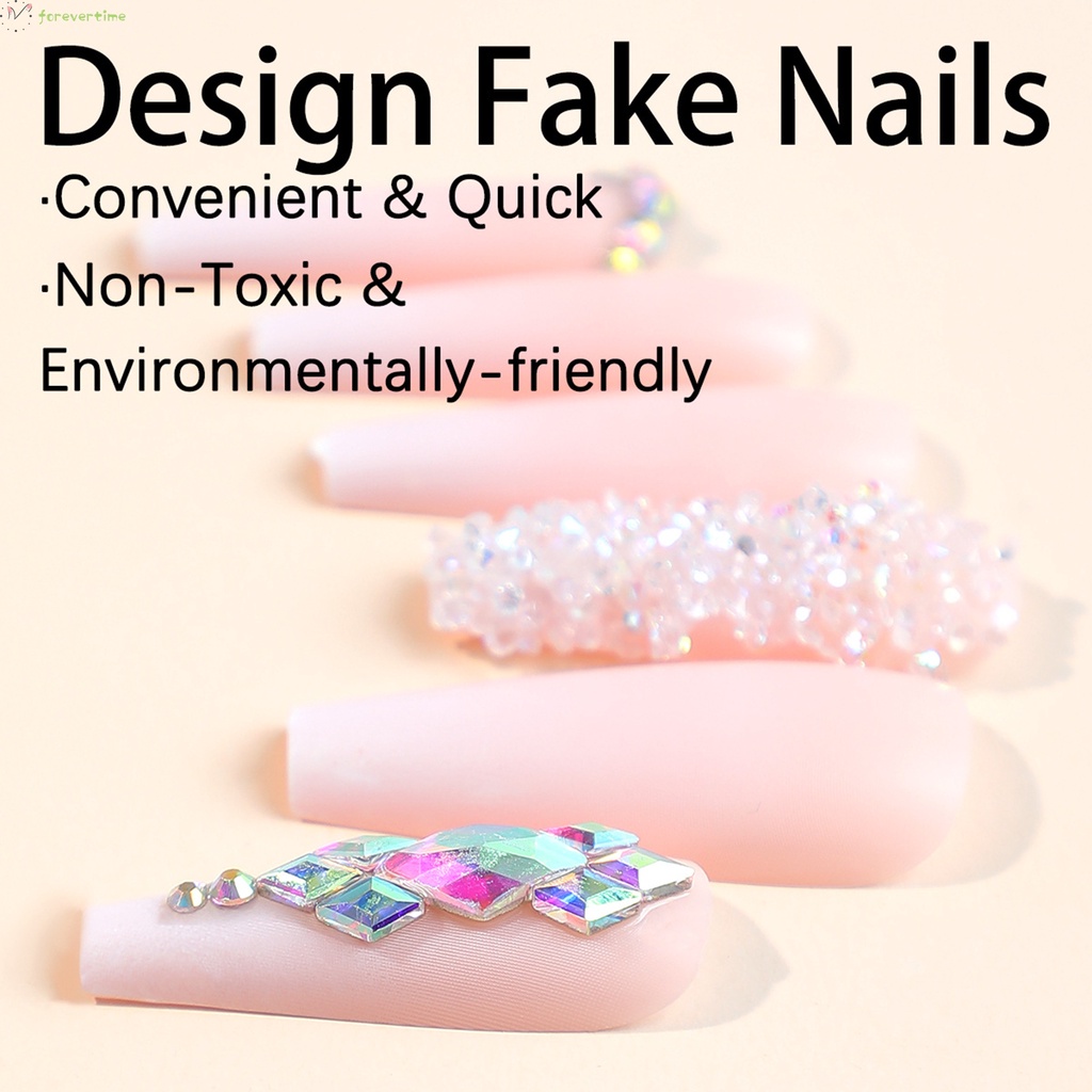 Móng Tay Giả Không Độc Hại Không Độc Hại Màu Hồng gradient