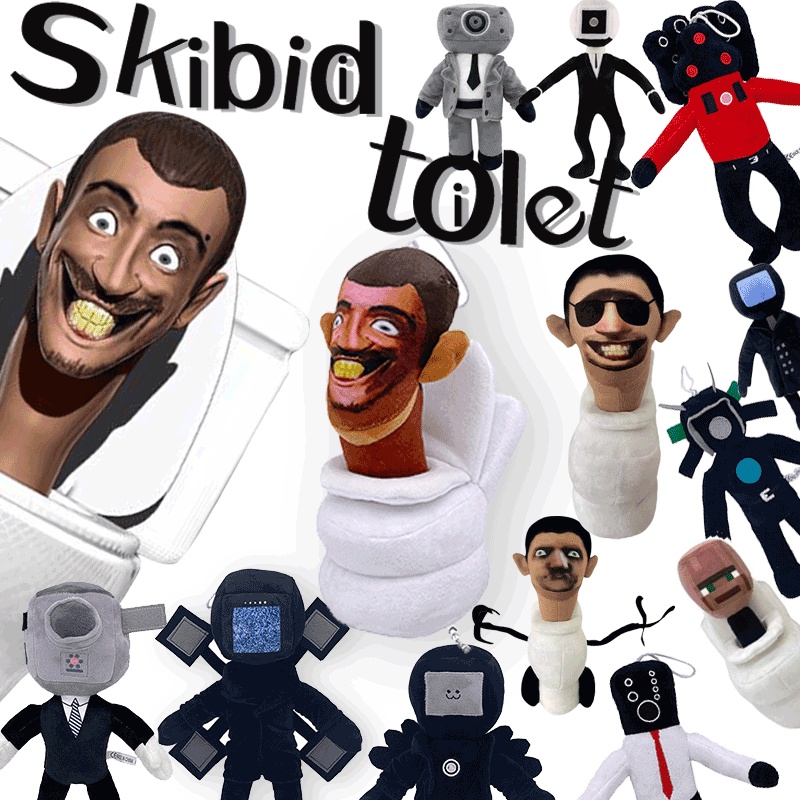 Rytanda Skibidi Toilet Búp bê gấu Teddy toilet skibidi plush toy Đồ chơi nhồi bông Hình Nhân Vật Hoạt Hình Ngộ Nghĩnh